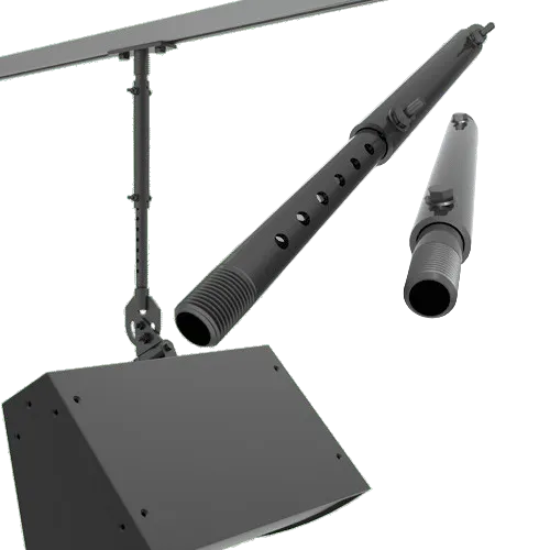 Adaptive Technologies Group PIPE-500-1422 Telescopic Pipe Kit with Safety Cable - 14" to 22"